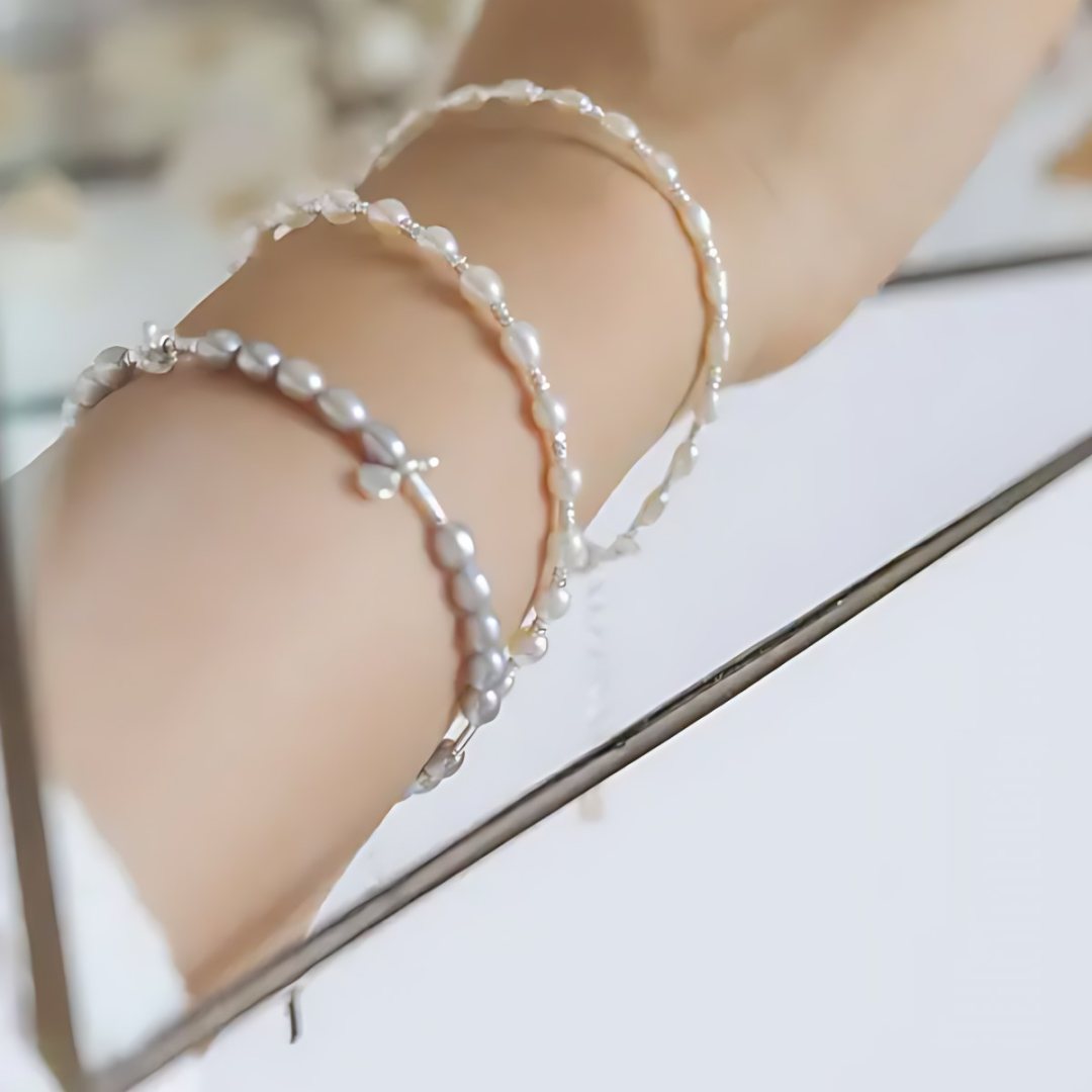 Pearl Pebbles, handmade pearl bracelet